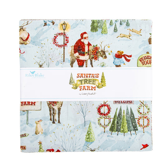 Santa's Tree Farm 10 Inch Stacker by Lisa Audit for Riley Blake Designs