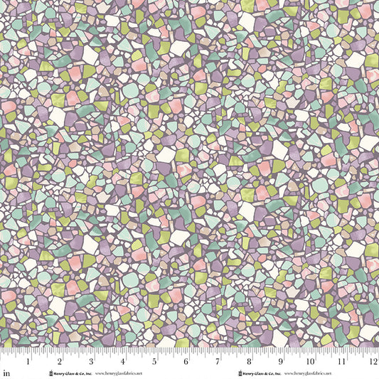 My Sunroom - Mosaic Print in Slate - by Goldi L Designs for Henry Glass Fabrics