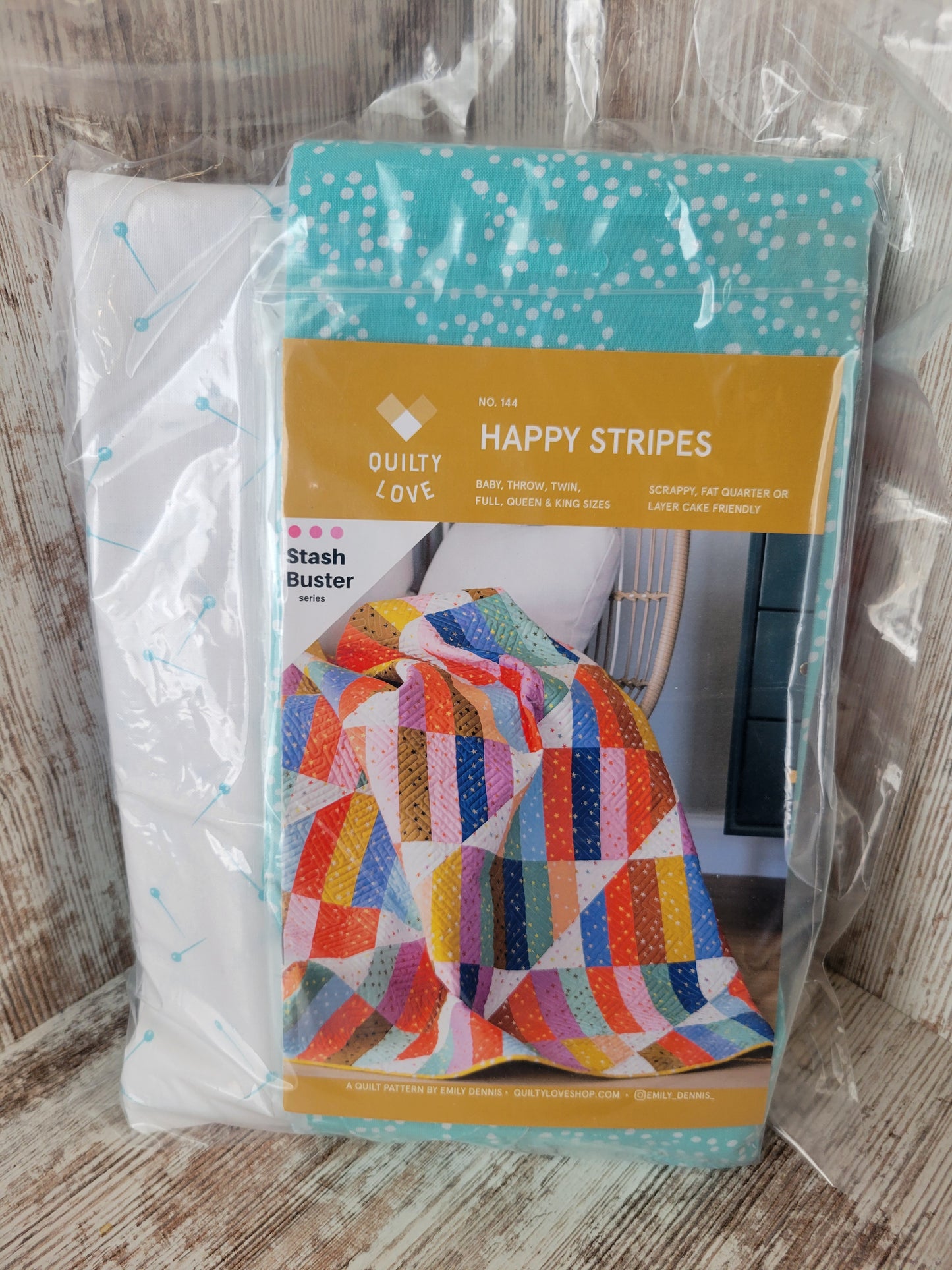 Happy Stripes Quilt Kit with Fabric by Valori Wells
