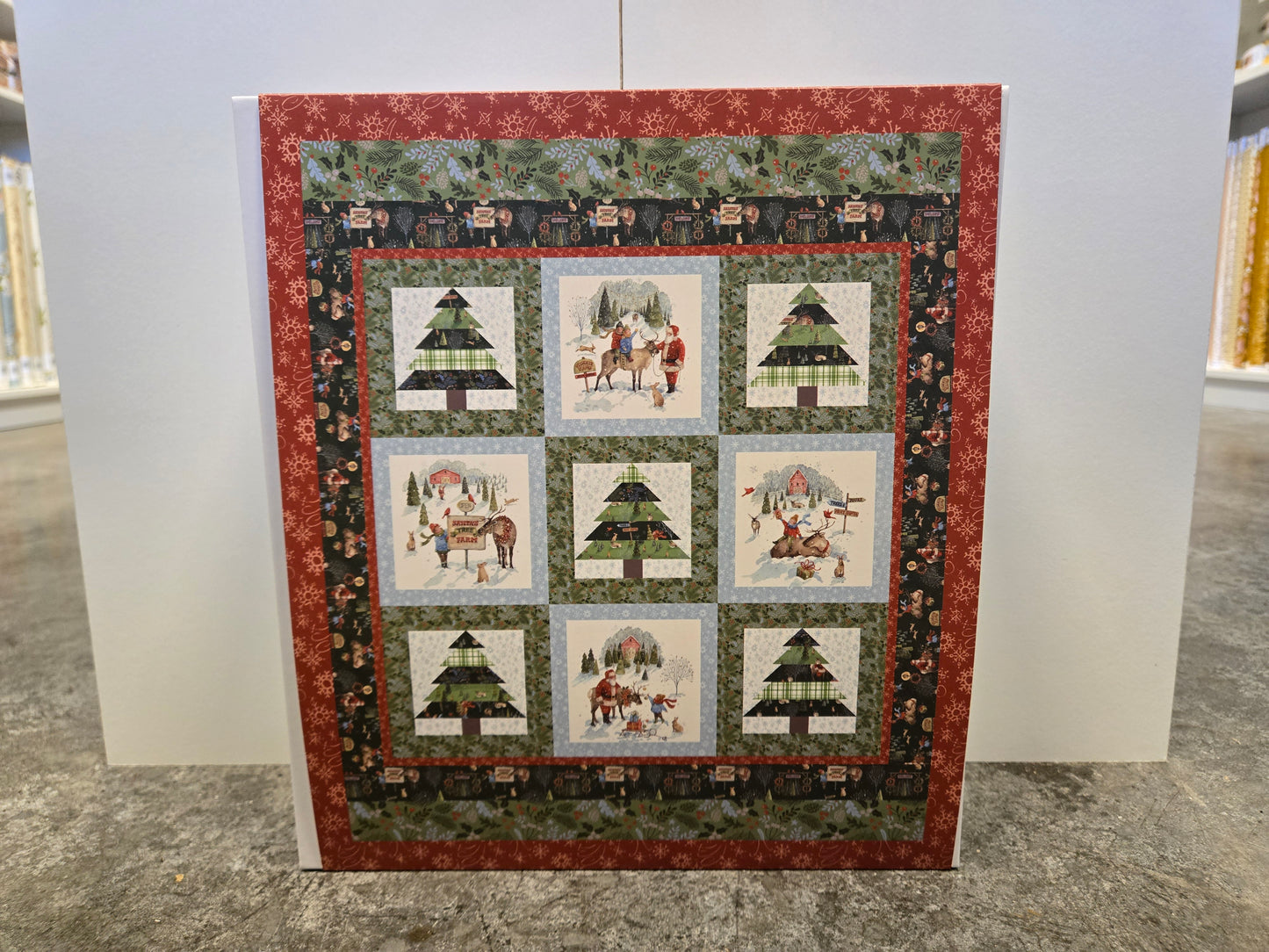 Santa's Tree Farm Quilt Panel Kit by Lisa Audit for Riley Blake Designs