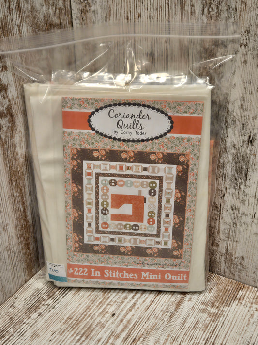 In Stitches Quilt Kit with Abloom fabric and pattern by Corey Yoder of Coriander Quilts