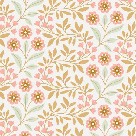 Vintage Charm Flora Print by Dots & Glory for Cloud 9 Organic Fabrics