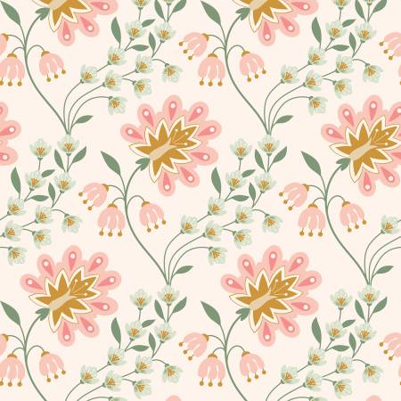 Vintage Charm Cecilia Print by Dots & Glory for Cloud 9 Organic Fabrics