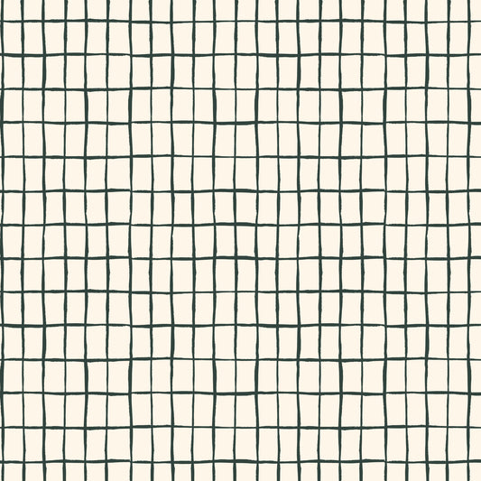 Kindred Comforts Organic Cotton Collection Zellige Print in Pine Green by Tanya Celia for Cloud 9 Fabrics