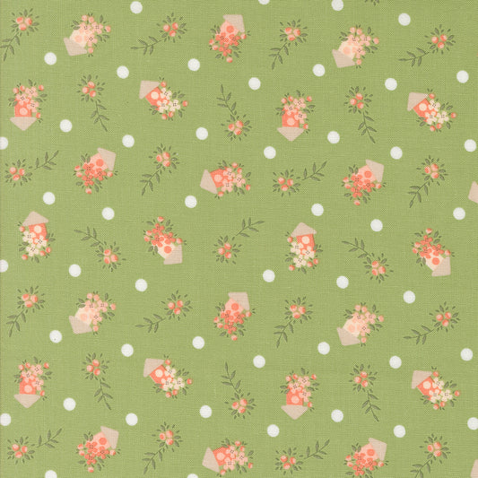 Abloom Cucumber 29213 17 by Corey Yoder of Coriander Quilts for Moda Fabrics