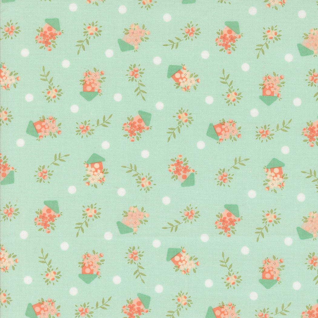 Abloom Robins Egg 29213 18 by Corey Yoder of Coriander Quilts for Moda Fabrics