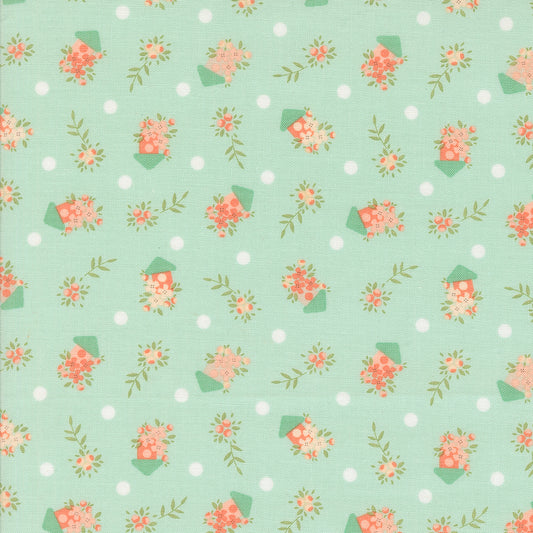 Abloom Robins Egg 29213 18 by Corey Yoder of Coriander Quilts for Moda Fabrics