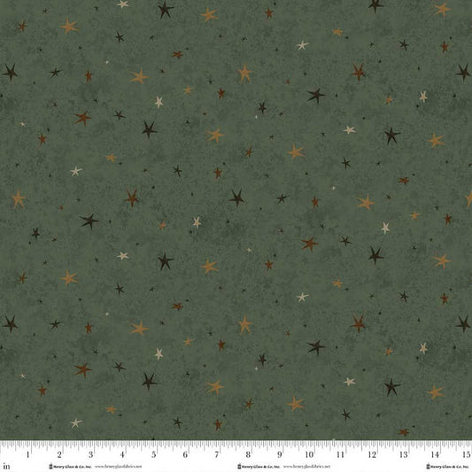 Seeing Stars Basics - Green - by Janet Nesbitt for Henry Glass Fabrics