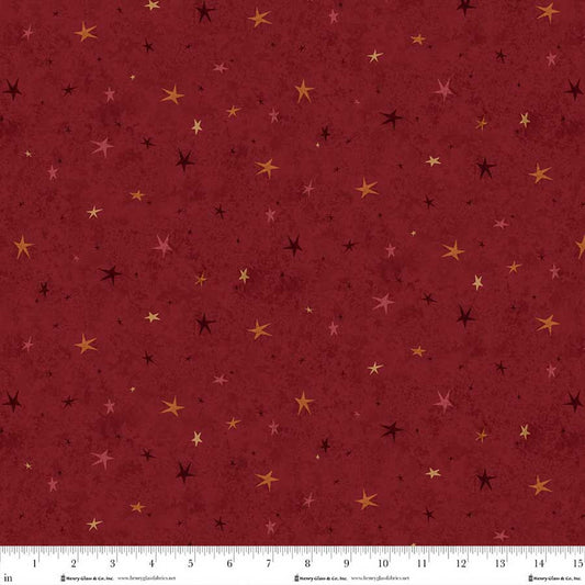 Seeing Stars Basics - Red - by Janet Nesbitt for Henry Glass Fabrics