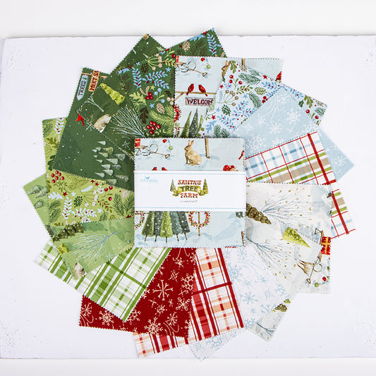 Santa's Tree Farm 5 Inch Stacker by Lisa Audit for Riley Blake Designs