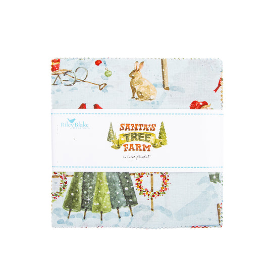 Santa's Tree Farm 5 Inch Stacker by Lisa Audit for Riley Blake Designs