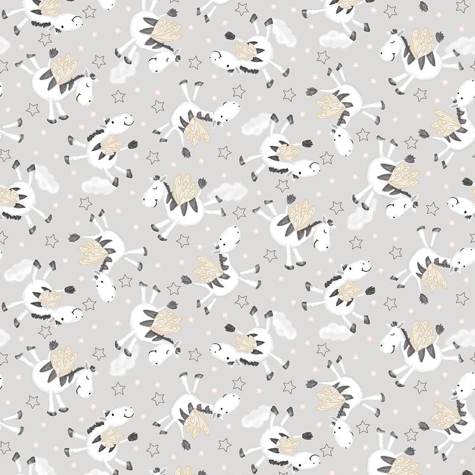 Moonlit Dreams - Tossed Zebras - by Victoria Hutto for Studio E Fabrics