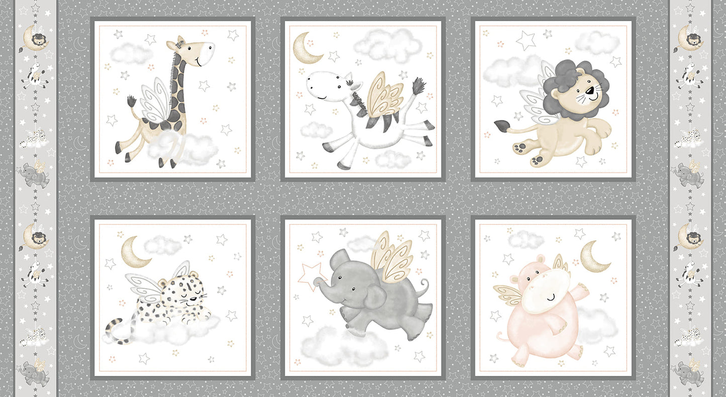 Moonlit Dreams - Animal Book Panel - by Victoria Hutto for Studio E Fabrics