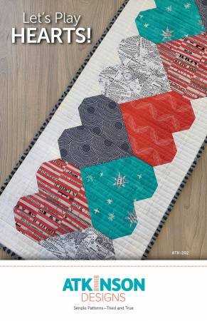 Let's Play Hearts Runner Pattern by Atkinson Designs