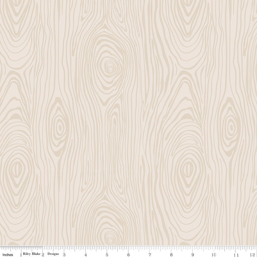 Elmer and Eloise Woodgrain Latte by Deena Rutter for Riley Blake Designs