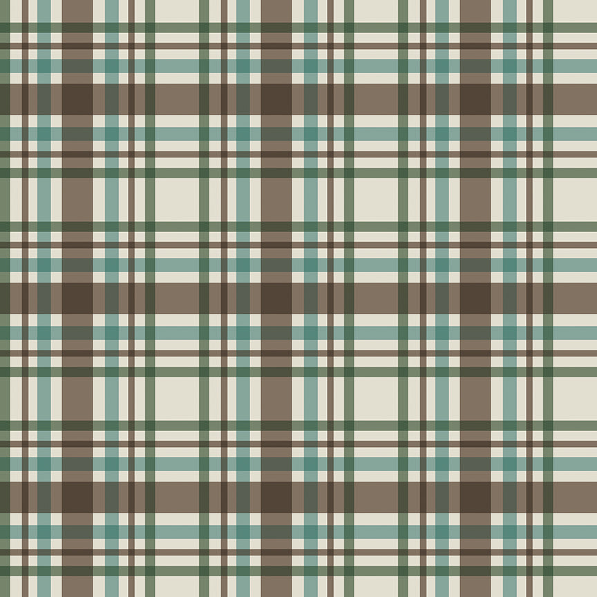 Let's Get Lost in the Woods - Plaid Off White - by Tara Reed for Riley Blake Designs