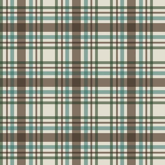 Let's Get Lost in the Woods - Plaid Off White - by Tara Reed for Riley Blake Designs