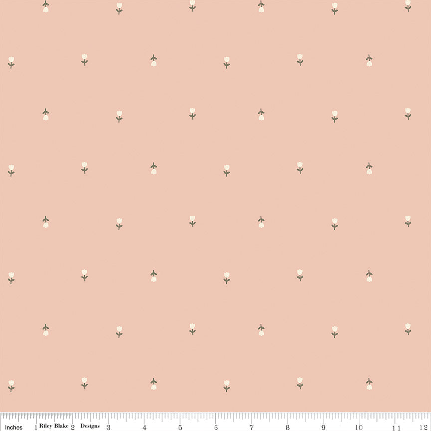 Blush 'n Butterscotch Tulips Blush by Simple Simon & Co for Riley Blake Designs