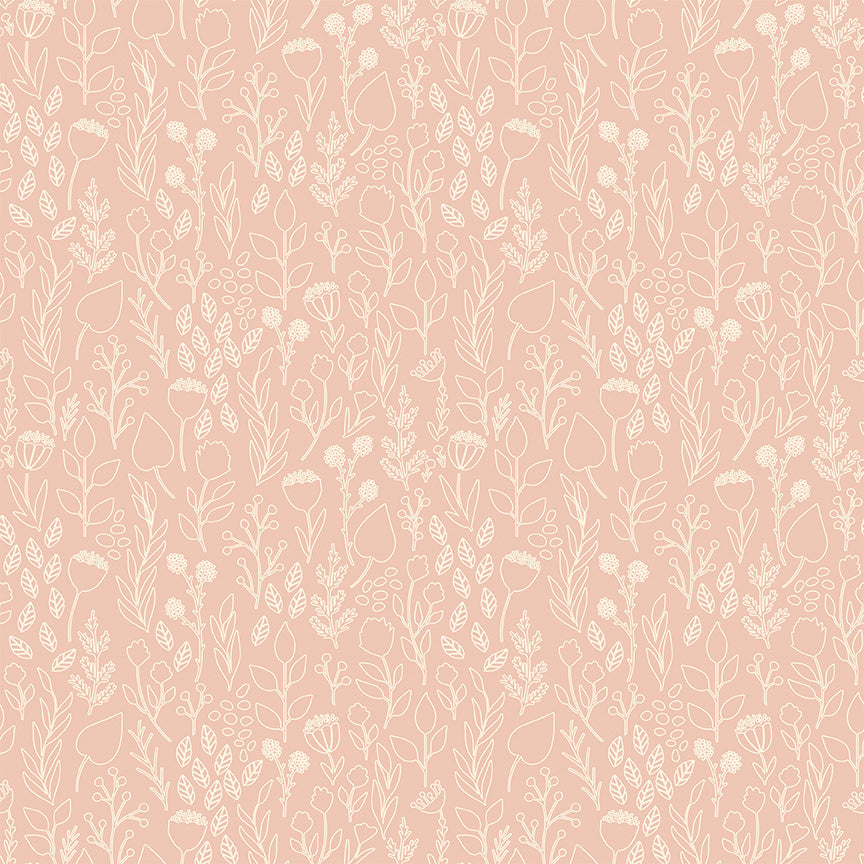 Blush 'n Butterscotch Outlines Blush by Simple Simon & Co for Riley Blake Designs