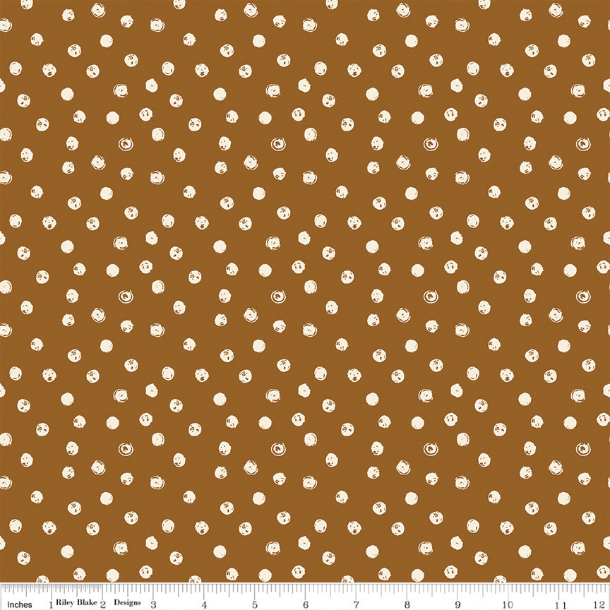 Blush 'n Butterscotch Dots Cinnamon by Simple Simon & Co for Riley Blake Designs