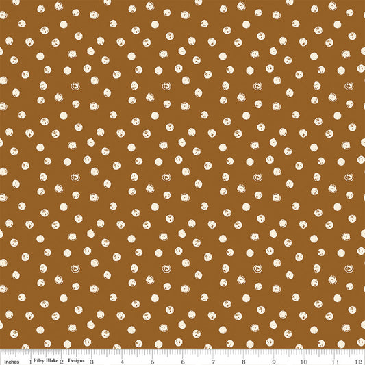 Blush 'n Butterscotch Dots Cinnamon by Simple Simon & Co for Riley Blake Designs