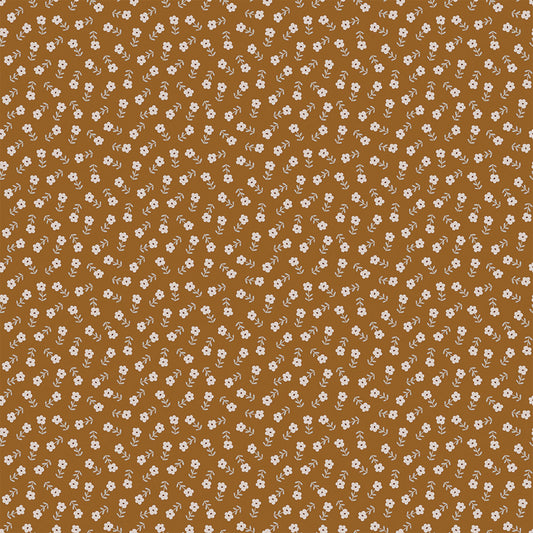 Blush 'n Butterscotch Ditsy Floral Cinnamon by Simple Simon & Co for Riley Blake Designs