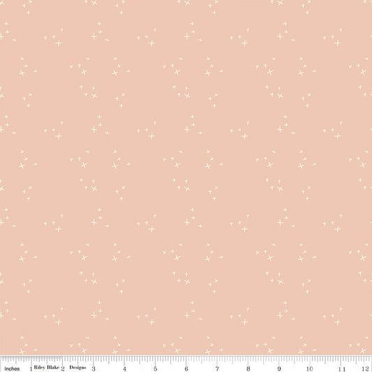 Blush 'n Butterscotch Cross Sparkles Blush by Simple Simon & Co for Riley Blake Designs