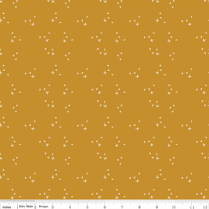 Blush 'n Butterscotch Cross Sparkles Butterscotch by Simple Simon & Co for Riley Blake Designs