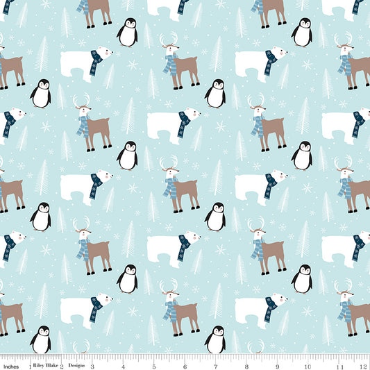 Winter Magic - Main Print Aqua - by Dani Mogstad for Riley Blake Designs