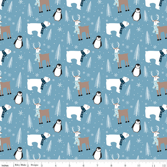 Winter Magic - Main Print Blue - by Dani Mogstad for Riley Blake Designs