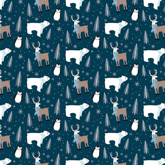 Winter Magic - Main Print Navy - by Dani Mogstad for Riley Blake Designs