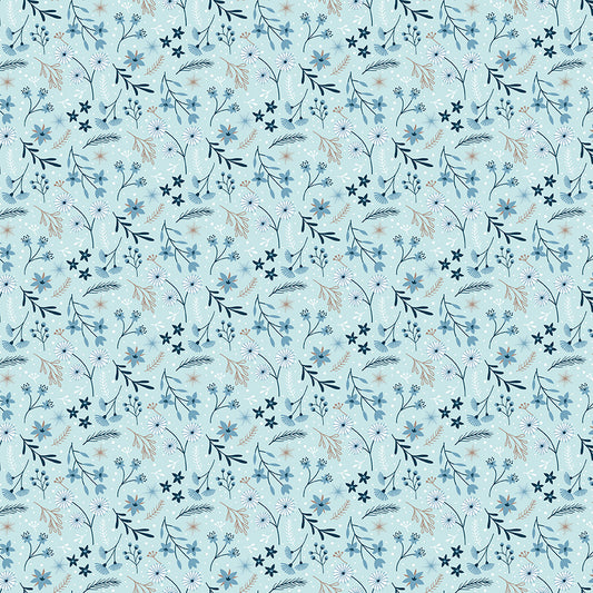 Winter Magic - Floral Aqua - by Dani Mogstad for Riley Blake Designs