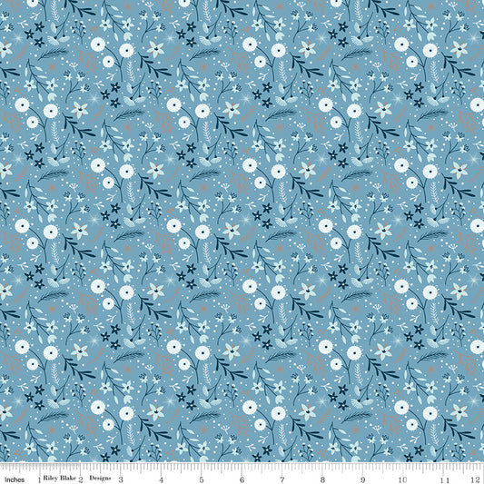 Winter Magic - Floral Blue - by Dani Mogstad for Riley Blake Designs