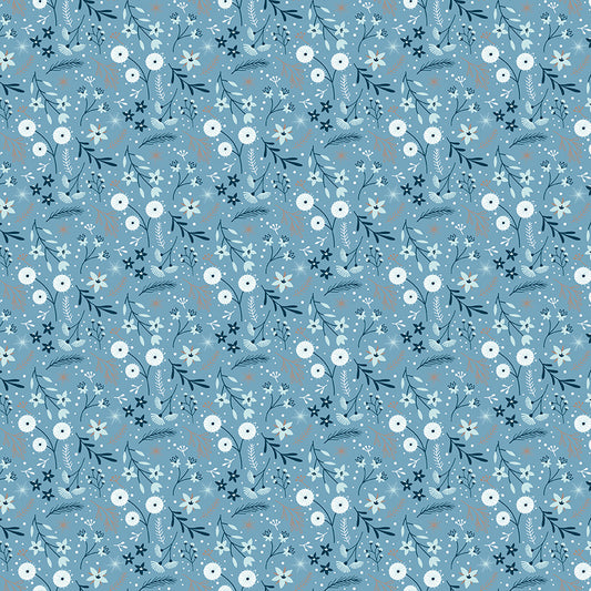 Winter Magic - Floral Blue - by Dani Mogstad for Riley Blake Designs