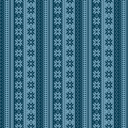 Winter Magic - Sweater Stripe Navy - by Dani Mogstad for Riley Blake Designs