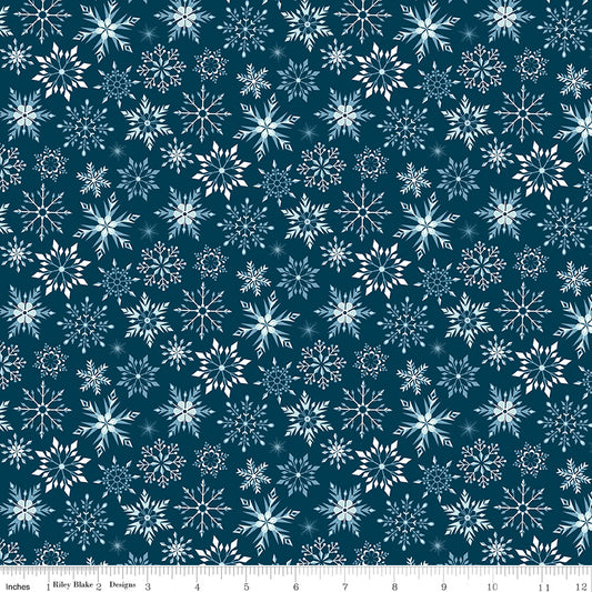 Winter Magic - Snowflakes Navy - Dani Mogstad for Riley Blake Designs