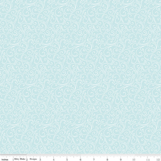 Winter Magic - Swirls Aqua - Dani Mogstad for Riley Blake Designs
