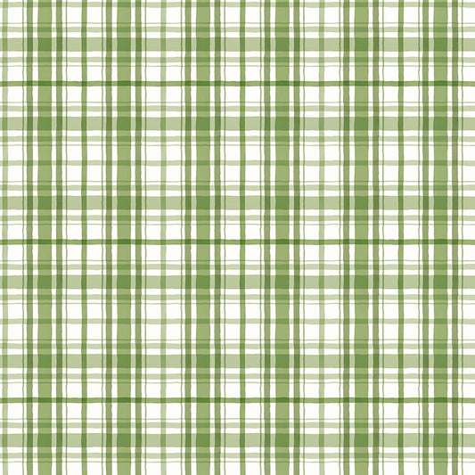 Santa's Tree Farm Plaid print in Green by Lisa Audit for Riley Blake Designs