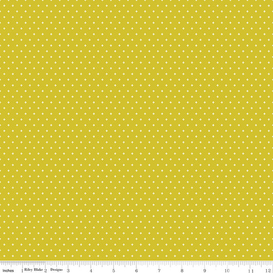 Essence Collection - Foils Print in Citron - by Fran Gulick of Cotton and Joy for Riley Blake Designs