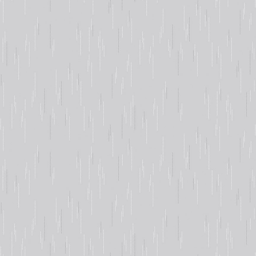Essence Collection - Raindrops Print in Gray - by Fran Gulick of Cotton and Joy for Riley Blake Designs