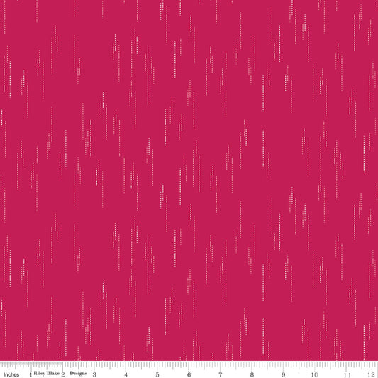 Essence Collection - Raindrops Print in Magenta - by Fran Gulick of Cotton and Joy for Riley Blake Designs