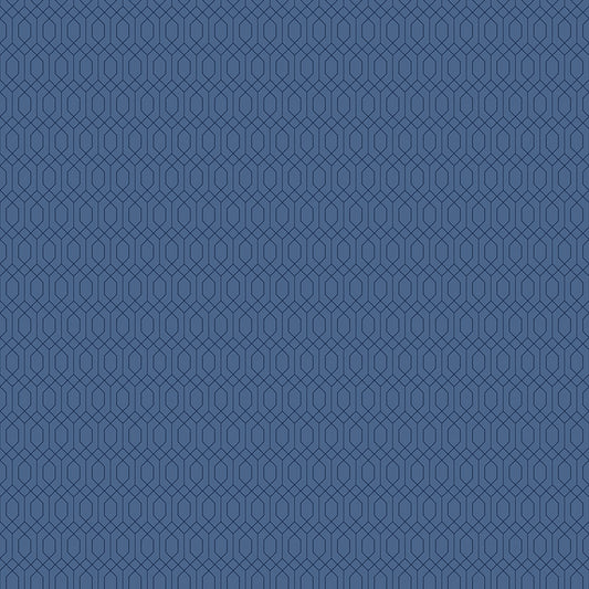 Essence Collection - Lattice Print in Denim Blue - by Fran Gulick of Cotton and Joy for Riley Blake Designs