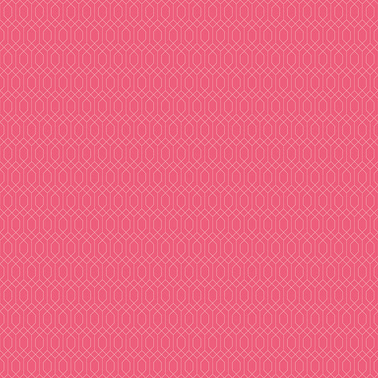 Essence Collection - Lattice Print in Hot Pink - by Fran Gulick of Cotton and Joy for Riley Blake Designs