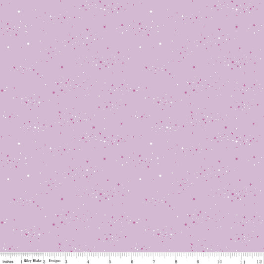 Essence Collection - Starlight Print in Lilac - by Fran Gulick of Cotton and Joy for Riley Blake Designs