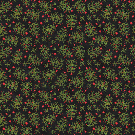 Northern Christmas Whimsical Trees Black by Teresa Korgut for Riley Blake Designs