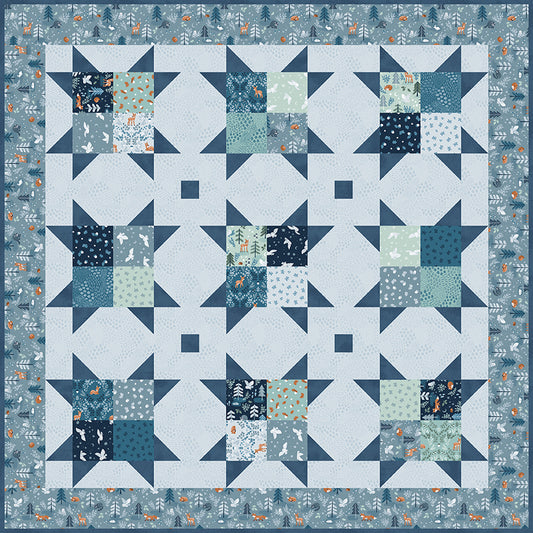 Twilight Creatures Charm Star Quilt Kit by Riley Blake Designs