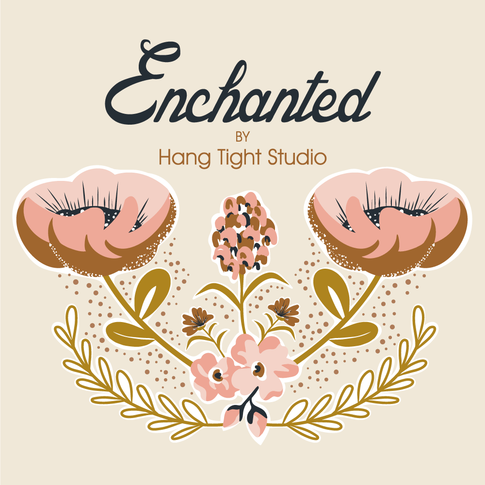 Enchanted Organic Cotton Fabric - Bird Watching Print - by Hang Tight Studio for Cloud 9 Fabrics