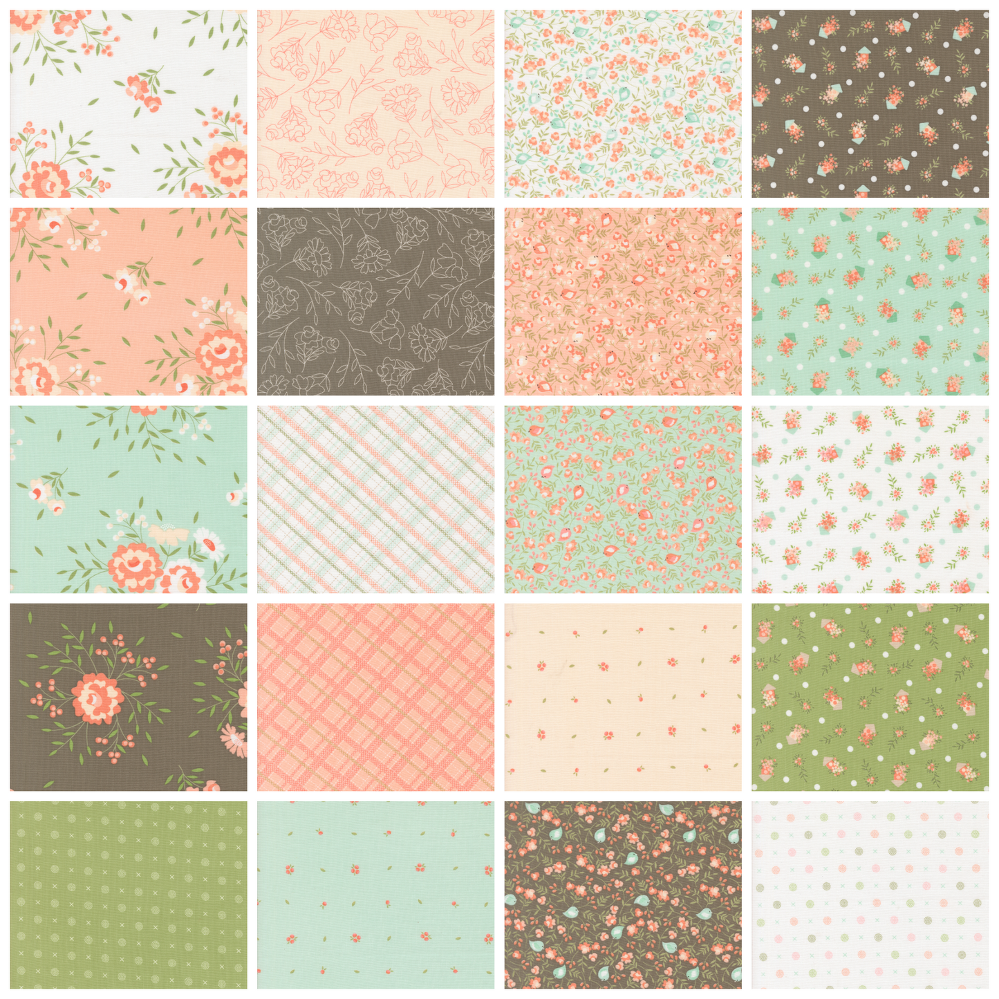 Abloom Robins Egg 29212 18 by Corey Yoder of Coriander Quilts for Moda Fabrics
