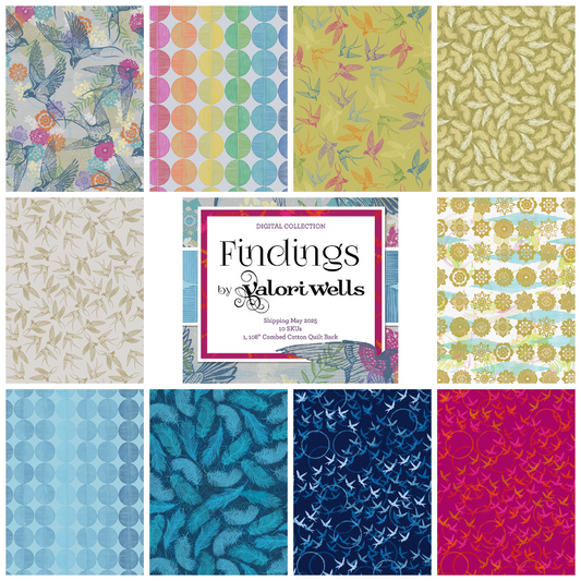 Findings Collection Fat Quarter Bundle by Valori Wells for FreeSpirit Fabrics