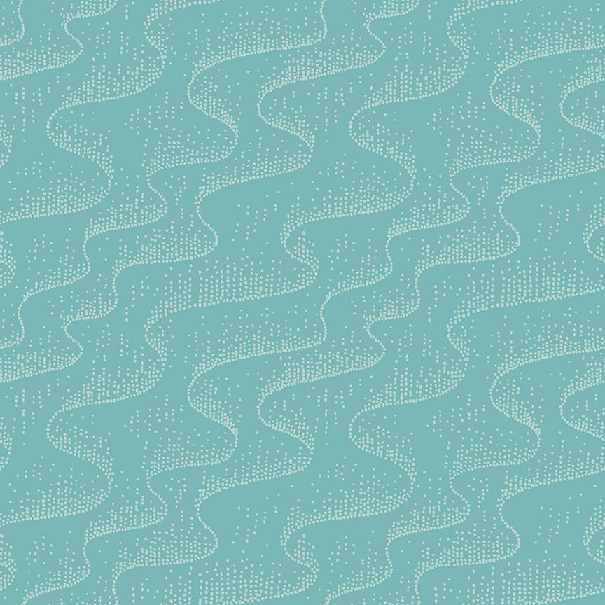 Flannel Northern Lights Turquoise Aurora by Natalia Juan Abello for Riley Blake Designs